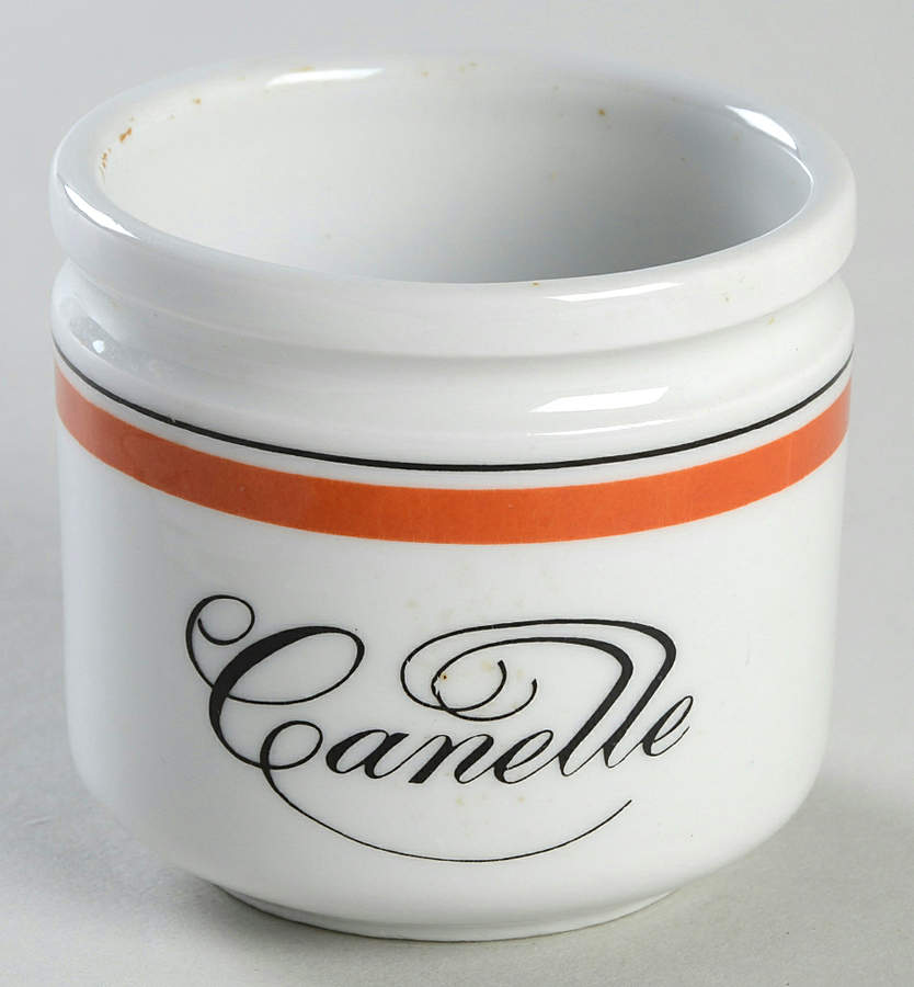 Bistrot Rust Orange Small Spice Jar No Cork Stopper by Porcelaine d'Auteuil-1
