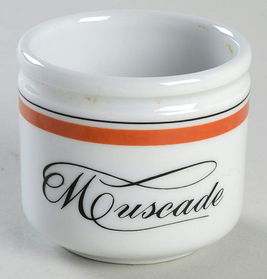 Bistrot Rust Orange Small Spice Jar No Cork Stopper by Porcelaine d'Auteuil-1