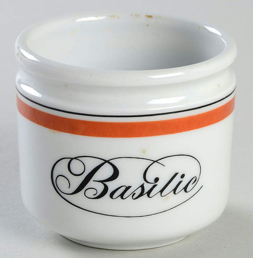 Bistrot Rust Orange Small Spice Jar No Cork Stopper by Porcelaine d'Auteuil-1