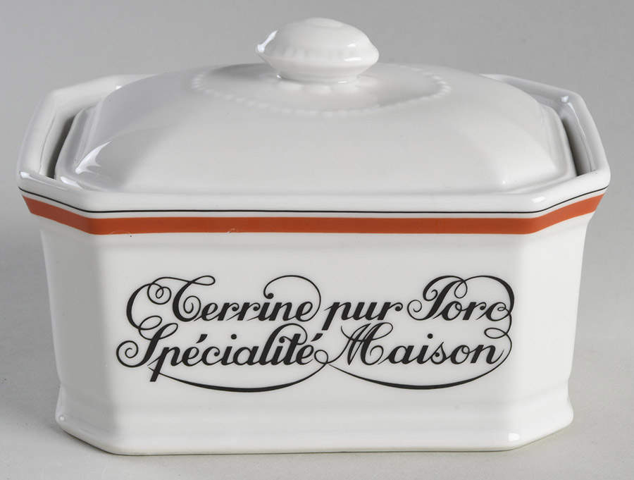 Bistrot Rust Orange Drip Jar & Lid (No Strainer) by Porcelaine d'Auteuil-1