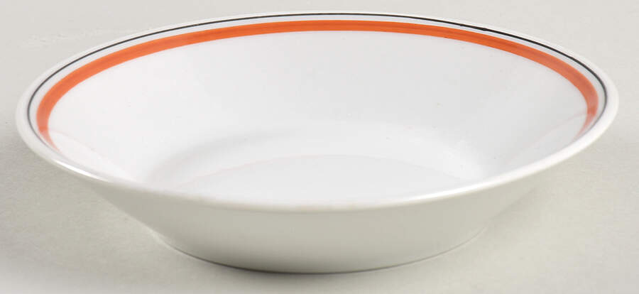 Bistrot Rust Orange Fruit/Dessert (Sauce) Bowl by Porcelaine d'Auteuil-1