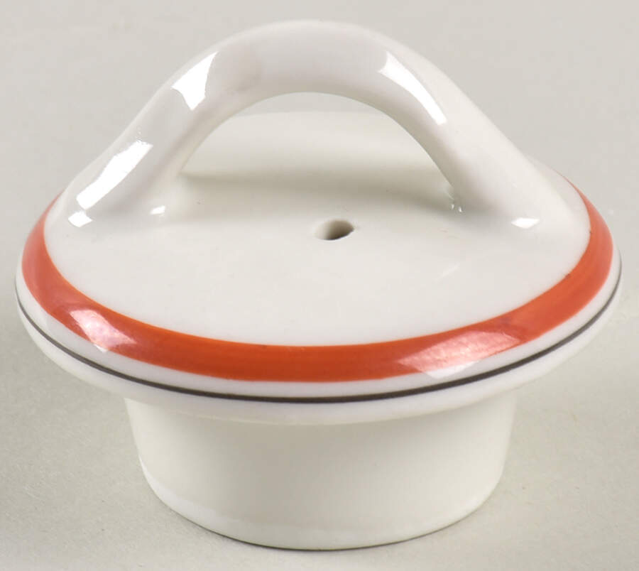 Bistrot Rust Orange Lid for Teapot by Porcelaine d'Auteuil-1