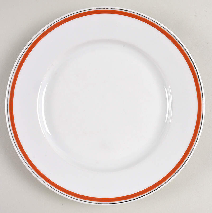 Bistrot Rust Orange Luncheon Plate by Porcelaine d'Auteuil-1