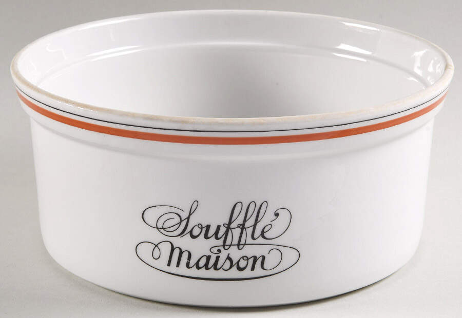 Bistrot Rust Orange 8" Souffle by Porcelaine d'Auteuil-1