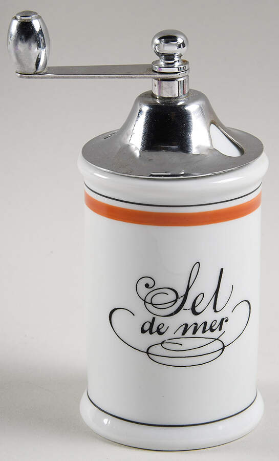 Bistrot Rust Orange Salt Mill by Porcelaine d'Auteuil-1