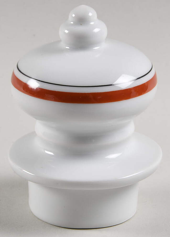 Bistrot Rust Orange Lid for Mustard Jar by Porcelaine d'Auteuil-1