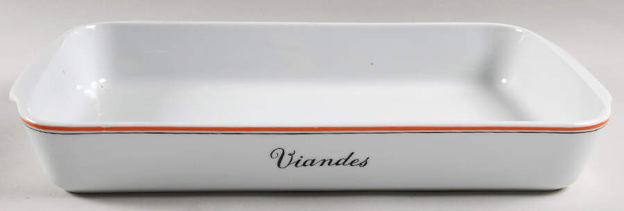 Bistrot Rust Orange 14" Rectangular Baker by Porcelaine d'Auteuil-1