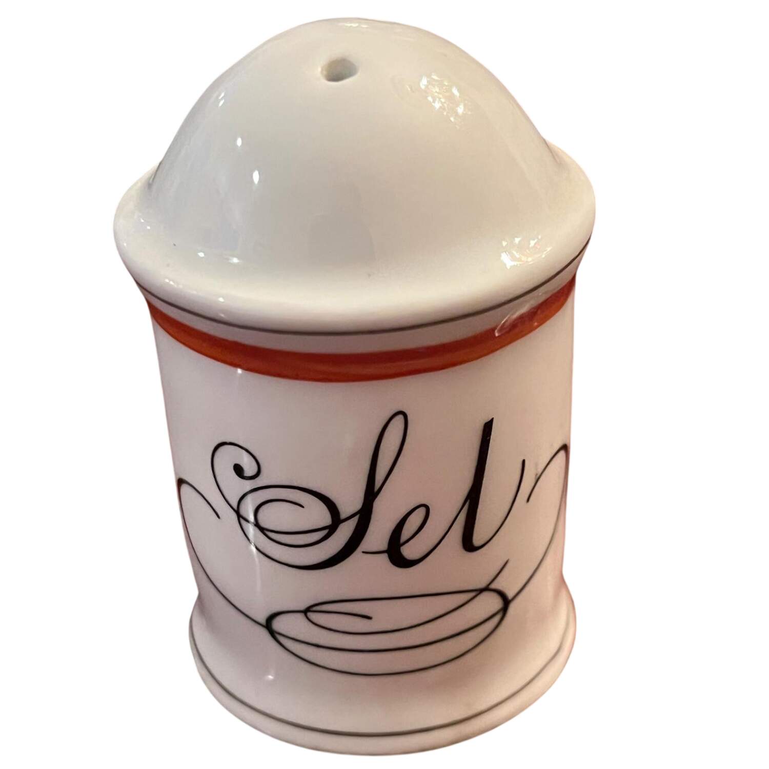 Bistrot Rust Orange Salt Shaker by Porcelaine d'Auteuil-1