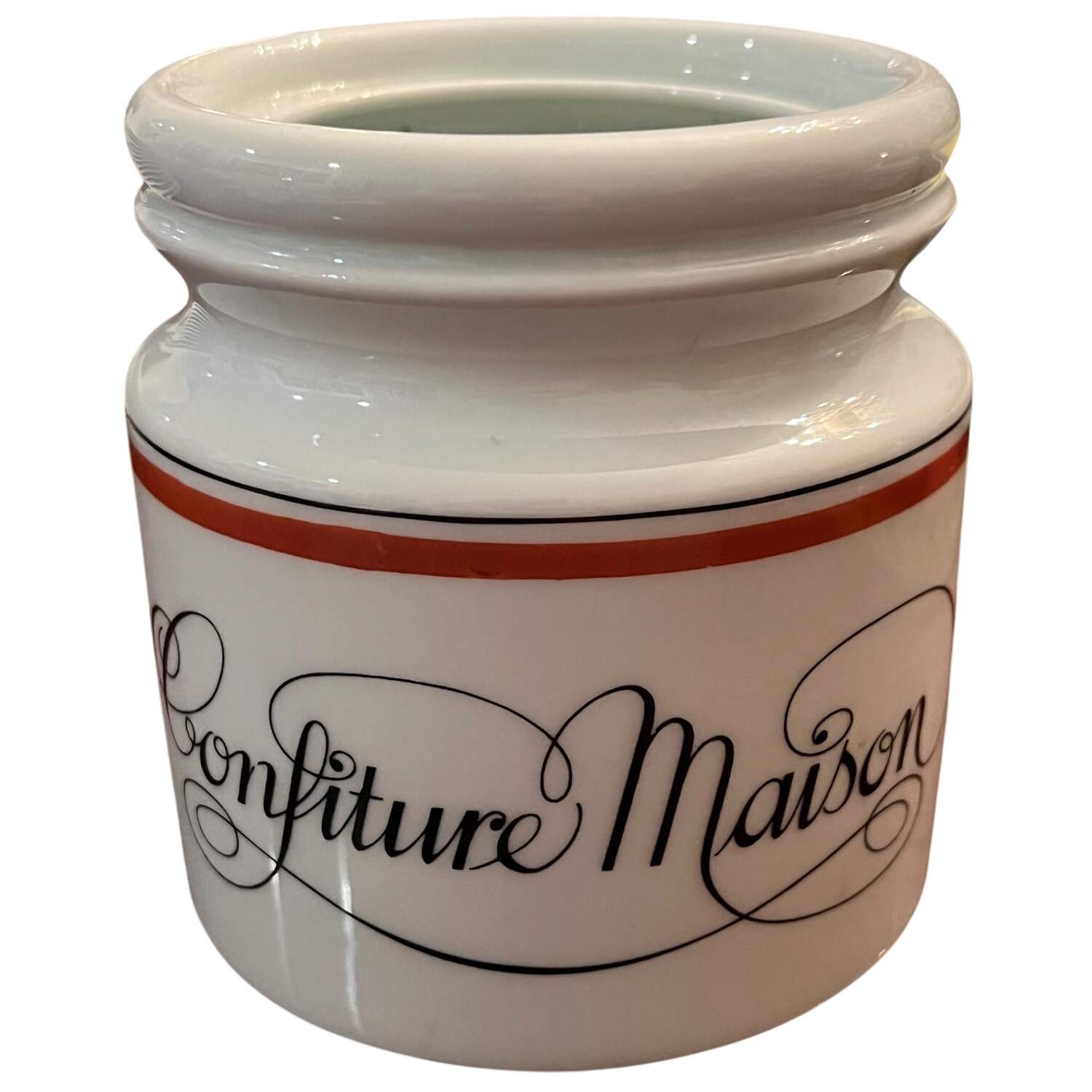 Bistrot Rust Orange Jam/Jelly No Lid by Porcelaine d'Auteuil-1