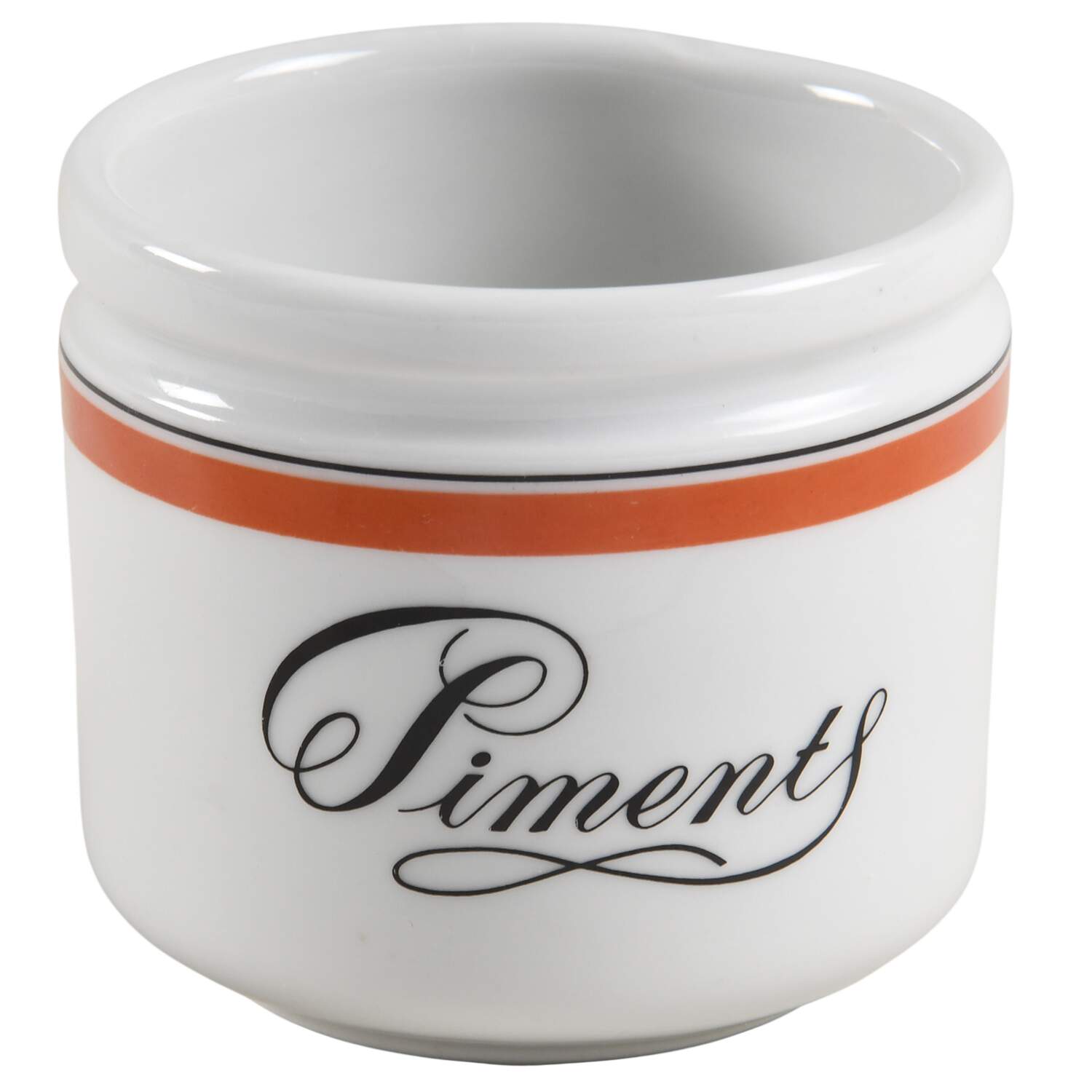Bistrot Rust Orange Small Spice Jar No Cork Stopper by Porcelaine d'Auteuil-1