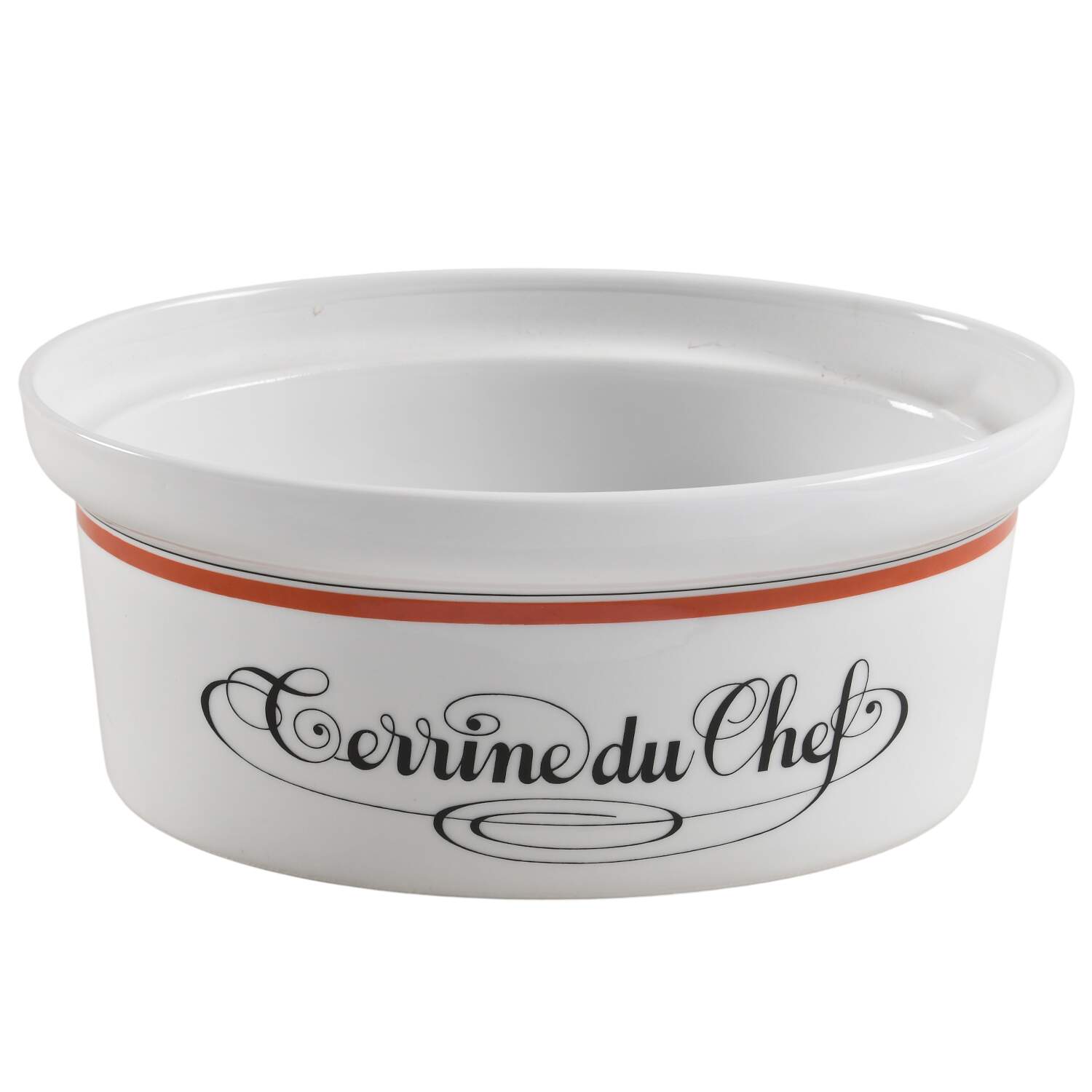 Bistrot Rust Orange 1.5 Quart Oval Covered Casserole No Lid by Porcelaine d'Auteuil-1