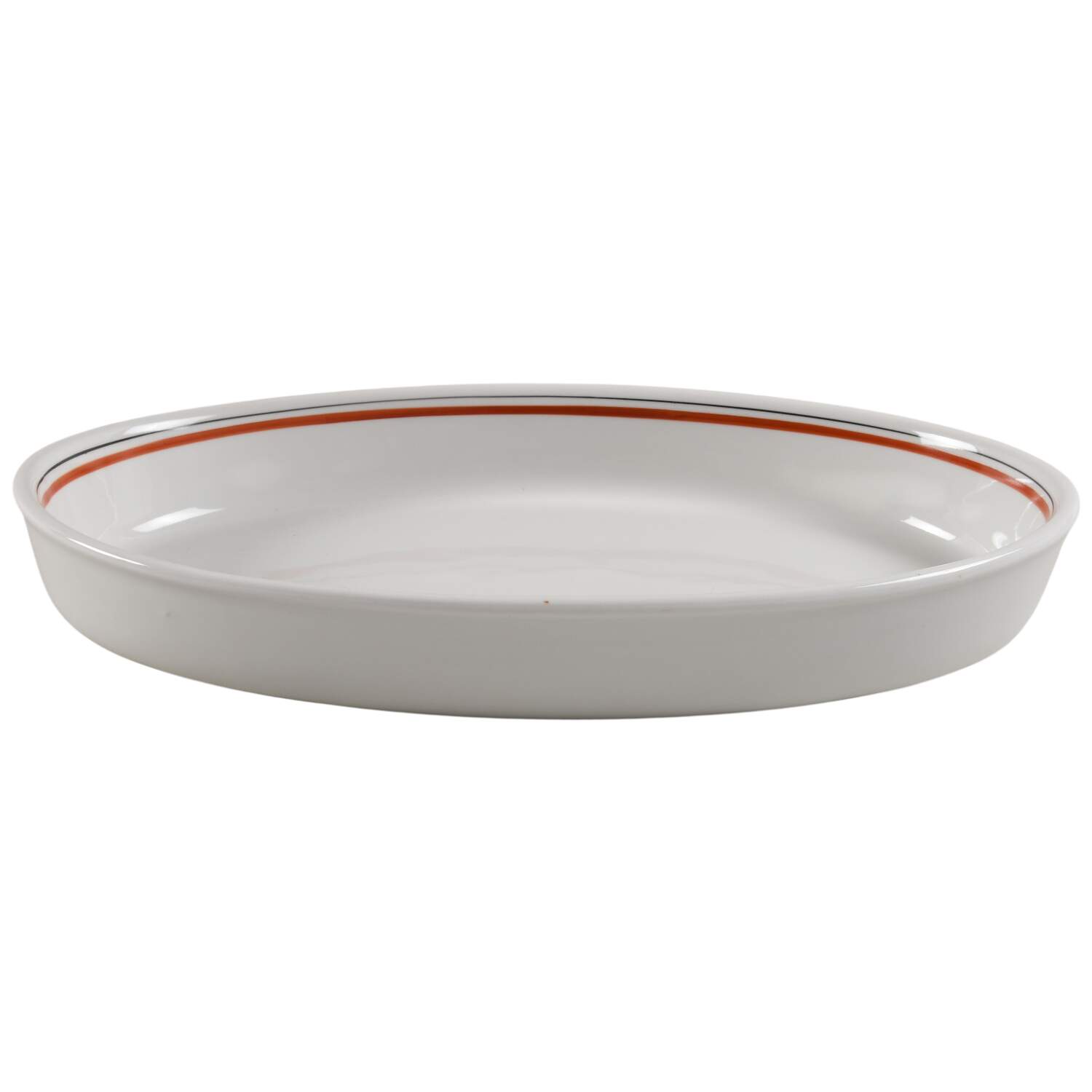 Bistrot Rust Orange 13" Oval Baker by Porcelaine d'Auteuil-1