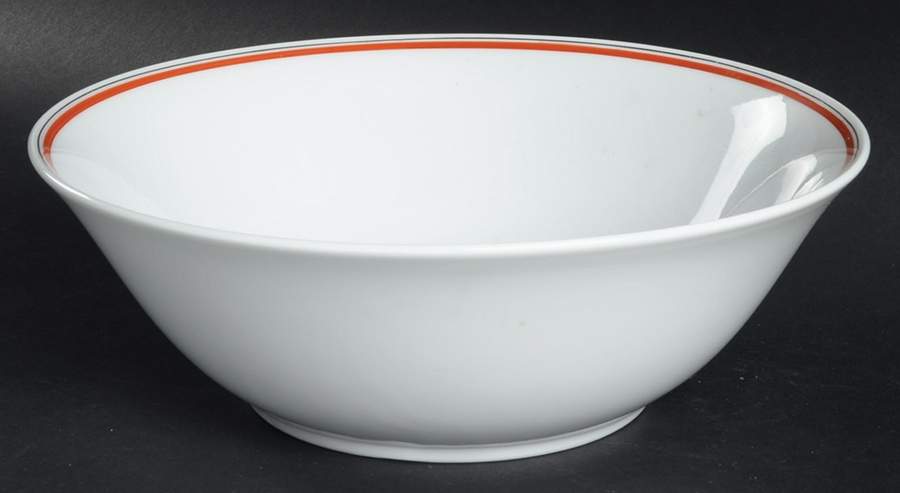Bistrot Rust Orange 10" Round Vegetable Bowl by Porcelaine d'Auteuil-1