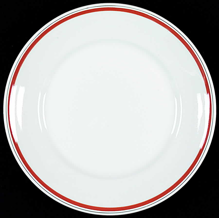 Bistrot Rust Orange Luncheon Plate by Porcelaine d'Auteuil-1