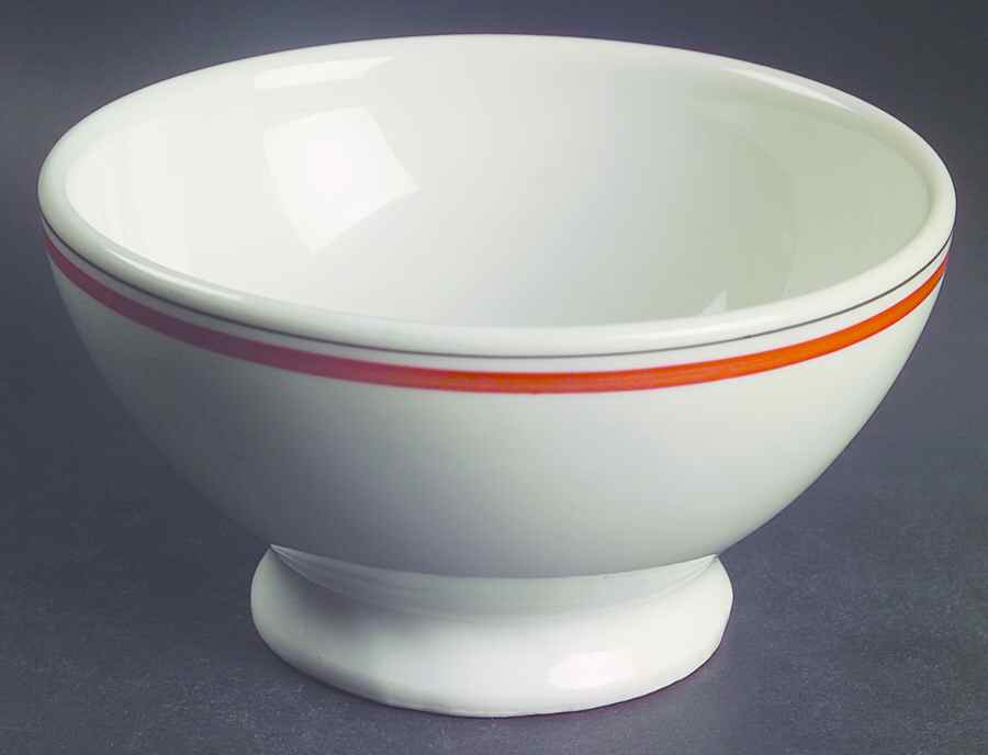 Bistrot Rust Orange Coupe Cereal Bowl by Porcelaine d'Auteuil-1