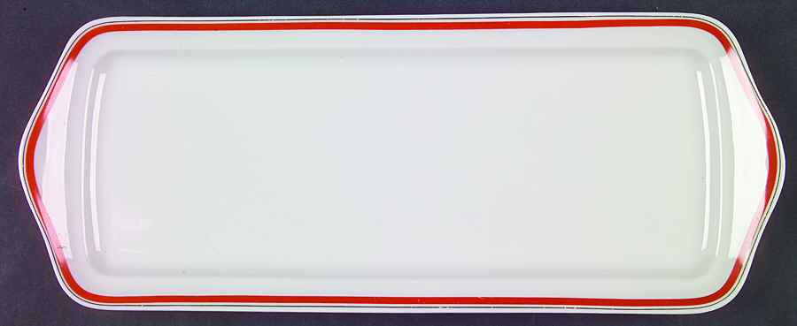 Bistrot Rust Orange Large Sandwich Tray by Porcelaine d'Auteuil-1
