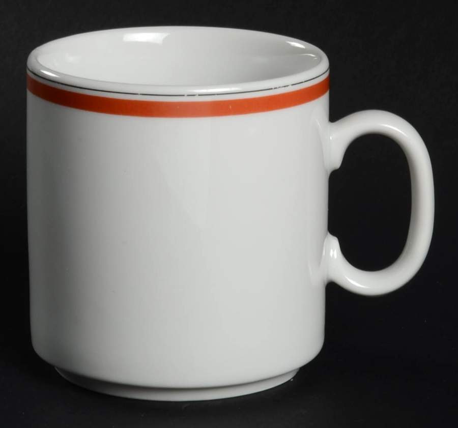 Bistrot Rust Orange Mug by Porcelaine d'Auteuil-1