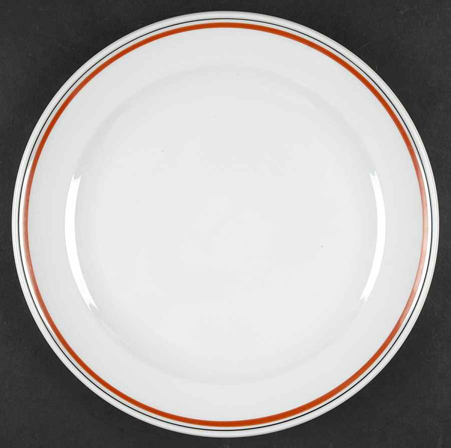 Bistrot Rust Orange Dinner Plate by Porcelaine d'Auteuil-1