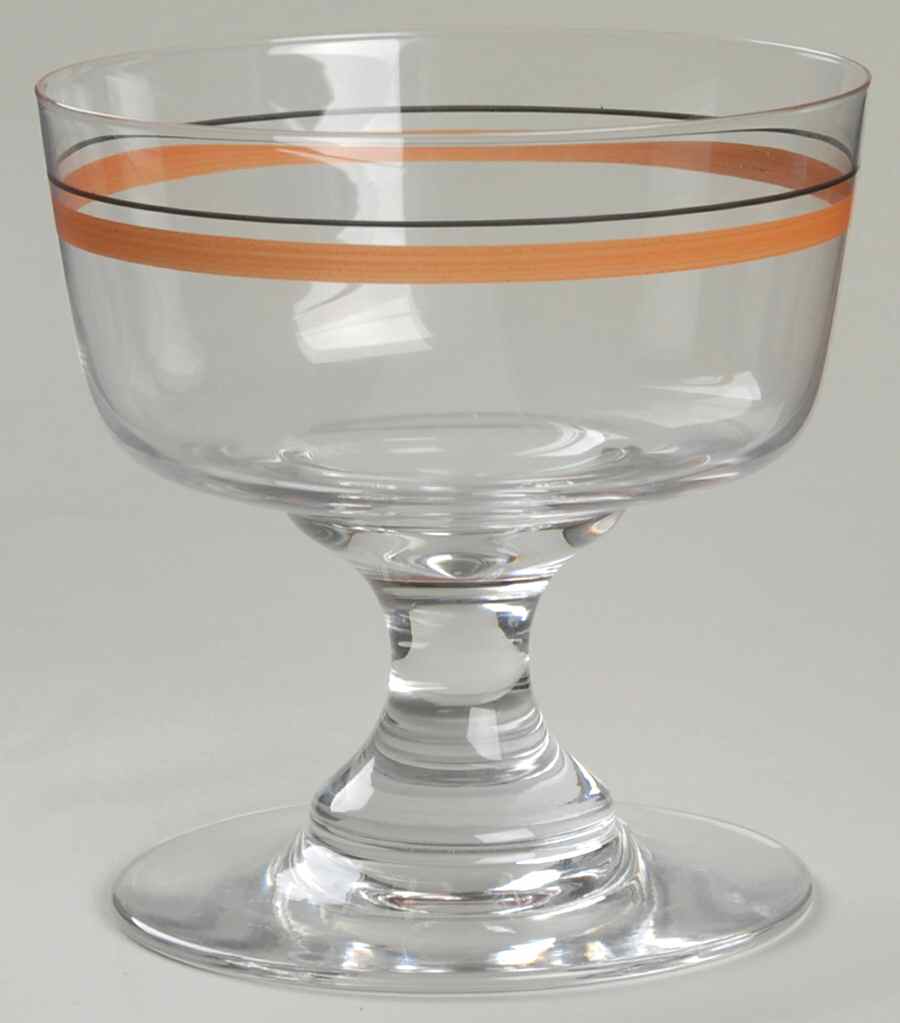 Bistrot Rust Orange Glassware Footed Dessert by Porcelaine d'Auteuil-1