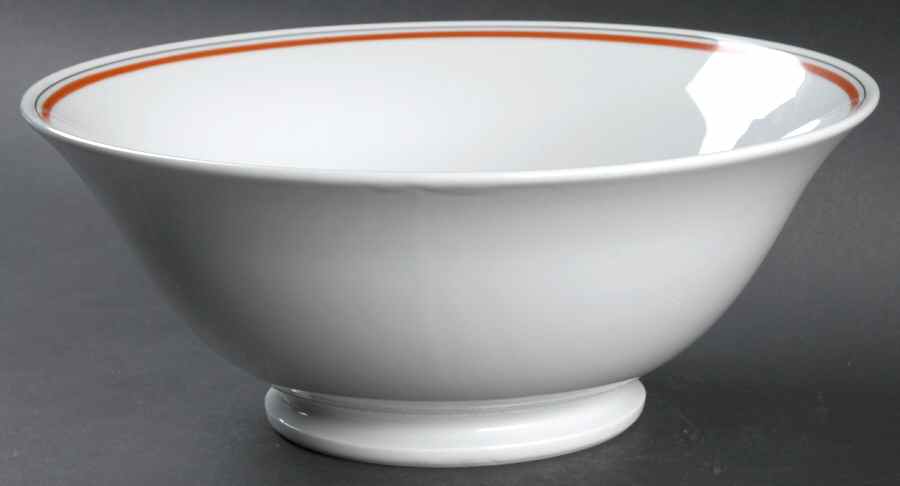 Bistrot Rust Orange 10" Large Salad Serving Bowl by Porcelaine d'Auteuil-1