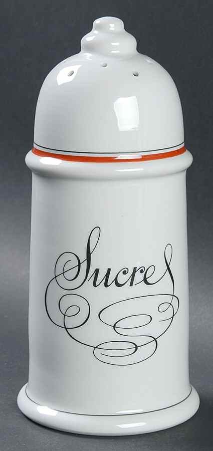 Bistrot Rust Orange Sugar Shaker by Porcelaine d'Auteuil-1