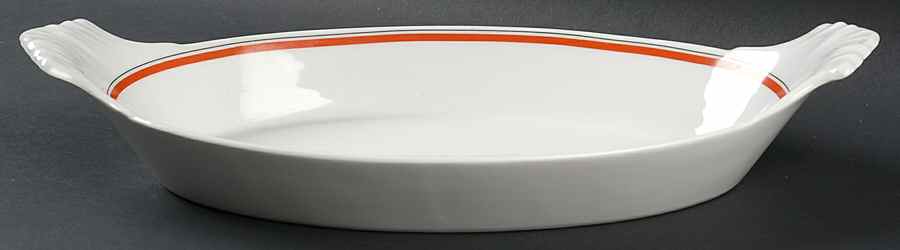 Bistrot Rust Orange 13" Augratin by Porcelaine d'Auteuil-1