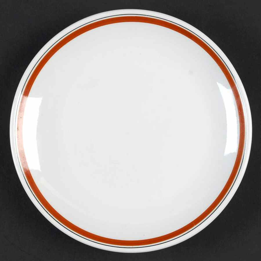 Bistrot Rust Orange Coupe Bread & Butter Plate by Porcelaine d'Auteuil-1