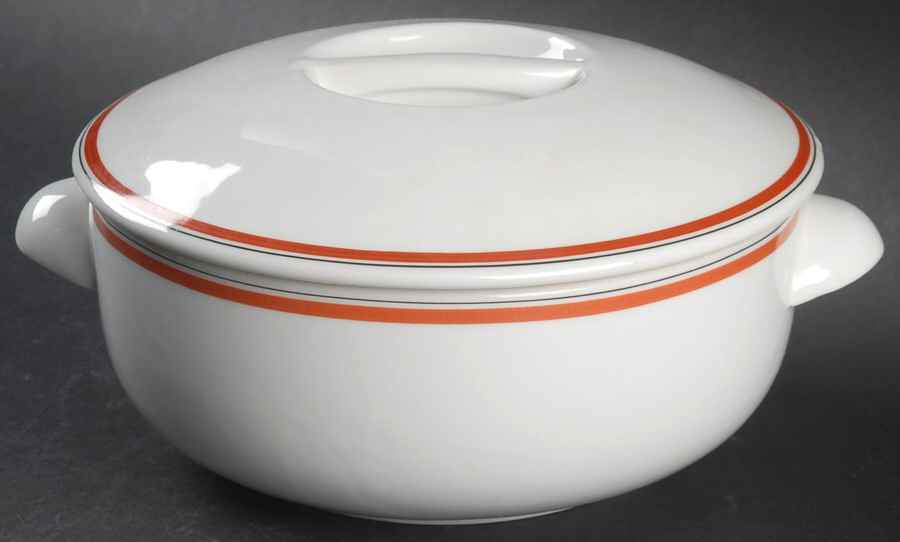 Bistrot Rust Orange 2 Qt Round Covered Casserole by Porcelaine d'Auteuil-1