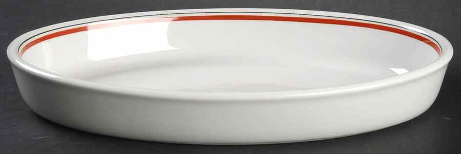 Bistrot Rust Orange 11" Oval Baker by Porcelaine d'Auteuil-1