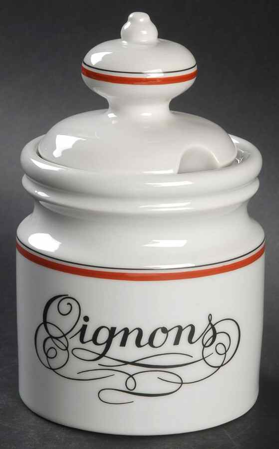 Bistrot Rust Orange Onion Jar & Lid by Porcelaine d'Auteuil-1