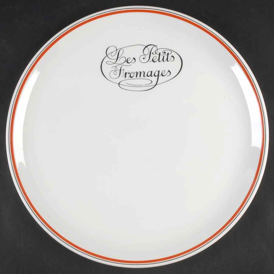 Bistrot Rust Orange 11" Round Cheese Platter by Porcelaine d'Auteuil-1