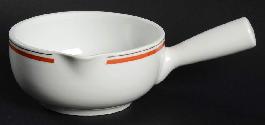 Bistrot Rust Orange Gravy Boat by Porcelaine d'Auteuil-1