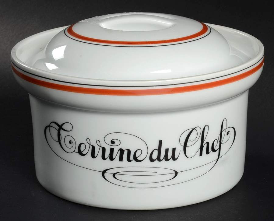 Bistrot Rust Orange 1 Qt Round Covered Casserole by Porcelaine d'Auteuil-1