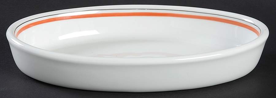 Bistrot Rust Orange 9" Oval Baker by Porcelaine d'Auteuil-1