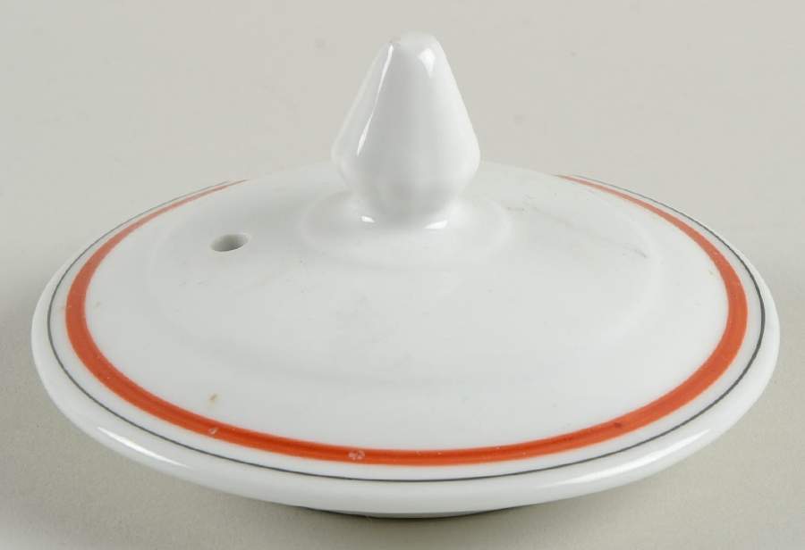 Bistrot Rust Orange Pot Lid for Coffee Biggin by Porcelaine d'Auteuil-1