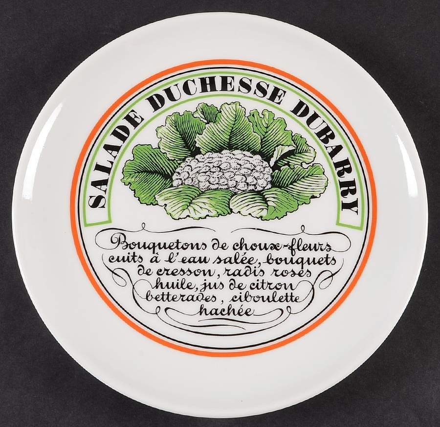 Bistrot Rust Orange Canape Plate by Porcelaine d'Auteuil-1