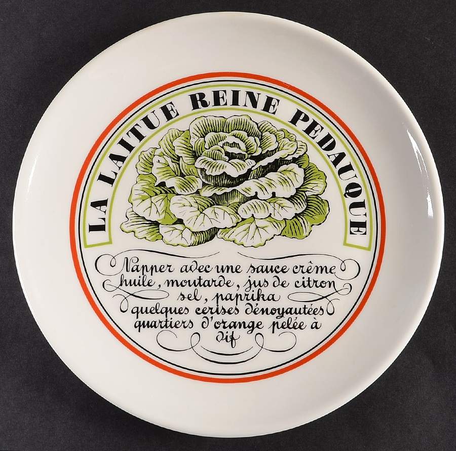 Bistrot Rust Orange Canape Plate by Porcelaine d'Auteuil-1