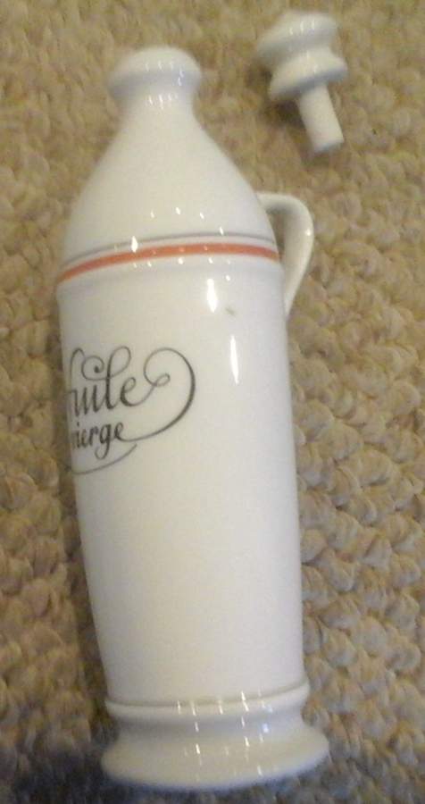 Bistrot Rust Orange Oil Cruet and Stopper by Porcelaine d'Auteuil-1