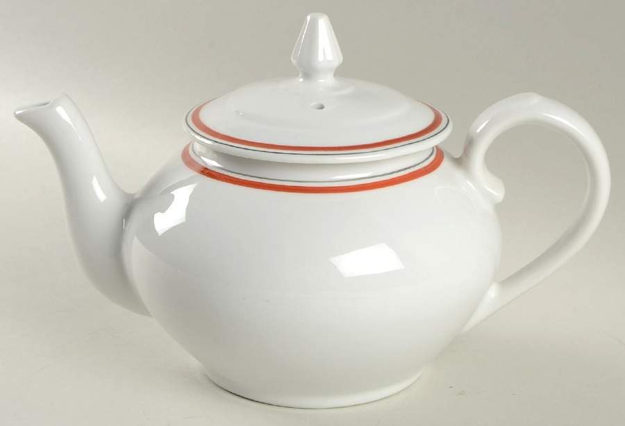 Bistrot Rust Orange Coffee Biggin Pot & Lid  No Drip by Porcelaine d'Auteuil-1