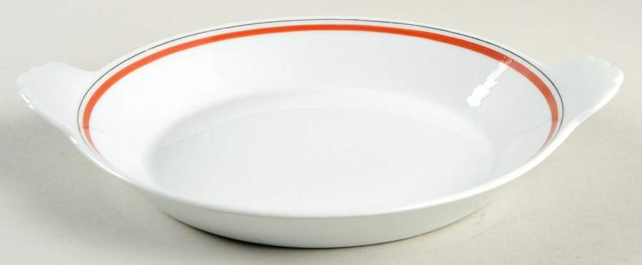 Bistrot Rust Orange 8" Shirred Egg Dish by Porcelaine d'Auteuil-1