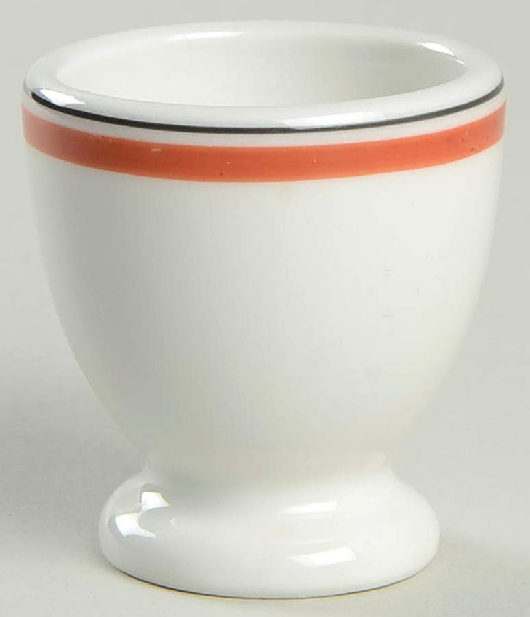 Bistrot Rust Orange Single Egg Cup by Porcelaine d'Auteuil-1