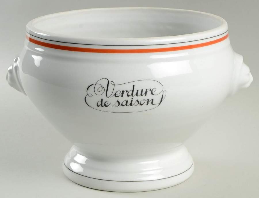 Bistrot Rust Orange Cachepot No Lid by Porcelaine d'Auteuil-1