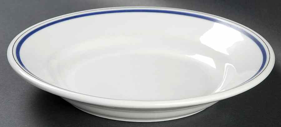 Marine Rim Soup Bowl by Porcelaine d'Auteuil-1