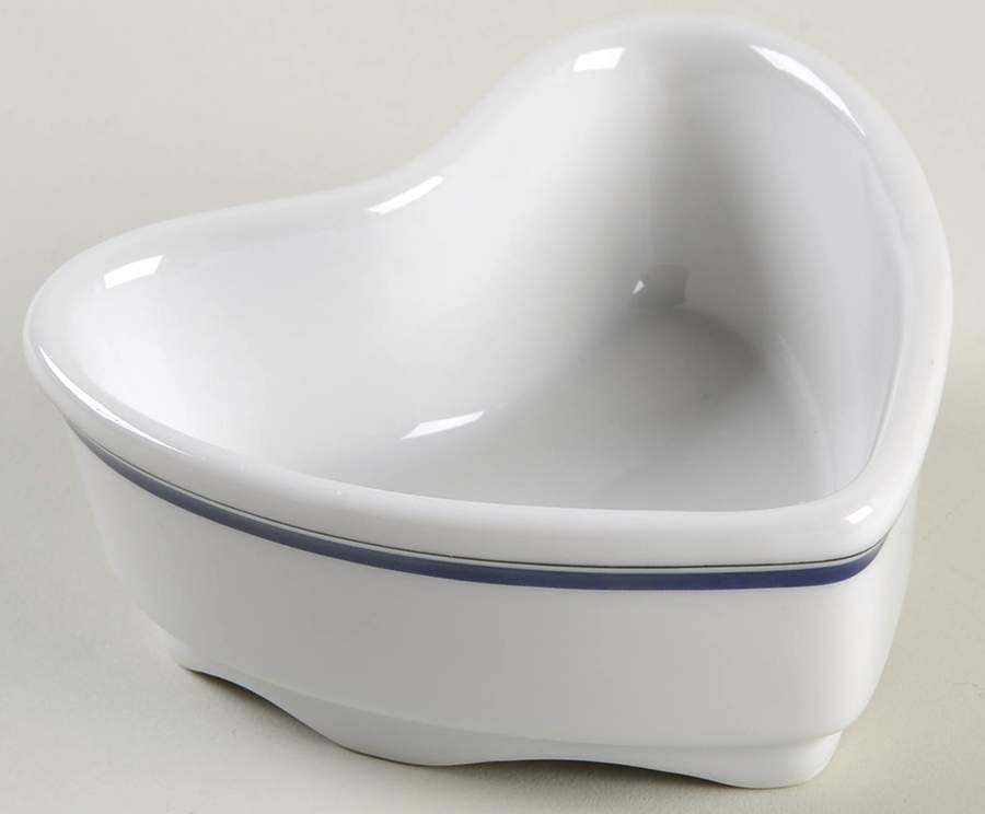 Marine 3" Heart Shaped Bowl by Porcelaine d'Auteuil-1
