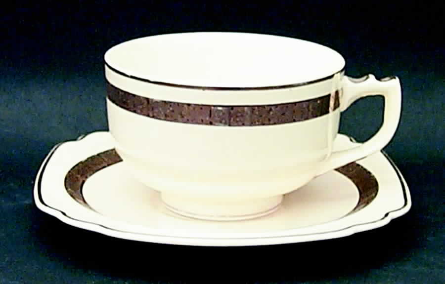 Royal Gold Flat Cup & Saucer Set by Pearl China -1