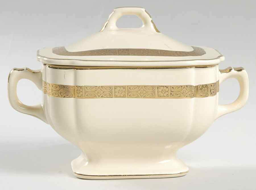 Royal Gold Sugar Bowl & Lid by Pearl China -1