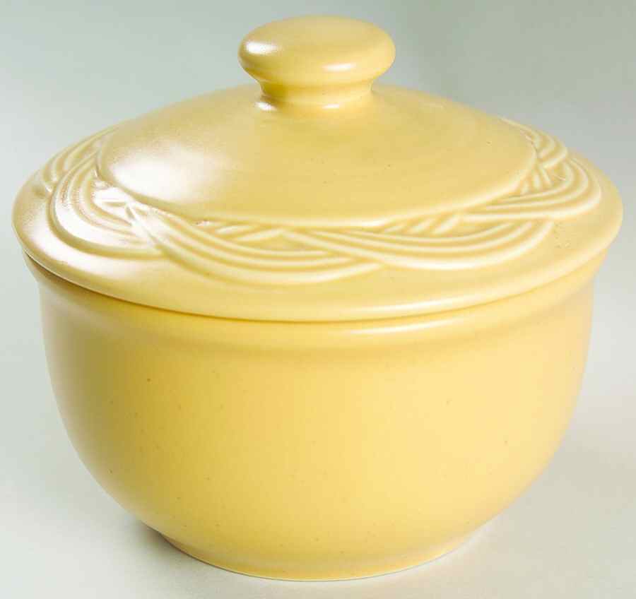 Acadia Wheat Gold Sugar Bowl & Lid by Pfaltzgraff-1