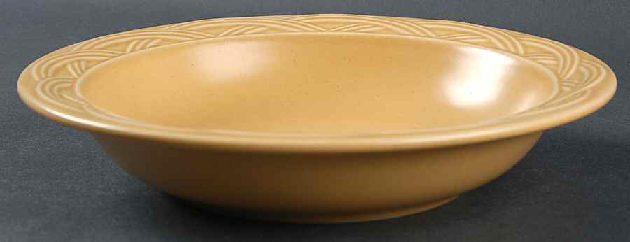 Acadia Wheat Gold Rim Soup Bowl by Pfaltzgraff-1
