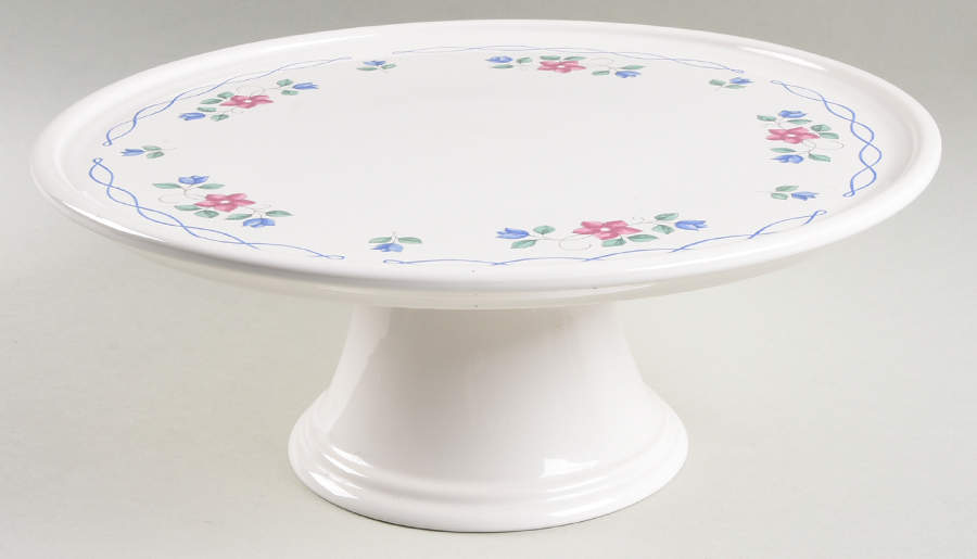 Bonnie Brae 11" Diameter Pedestal Cake Stand by Pfaltzgraff-1