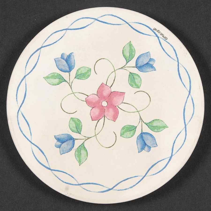 Bonnie Brae Round (Thirsty) Stone Coaster by Pfaltzgraff-1